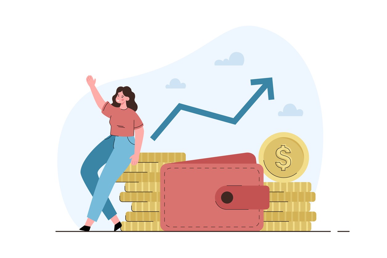 Woman happy after receiving a payday loan