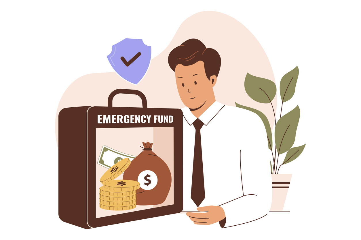 Emergency fund concept vector illustration. Illustration for websites, landing pages, mobile apps, posters and banners. Trendy flat vector illustration