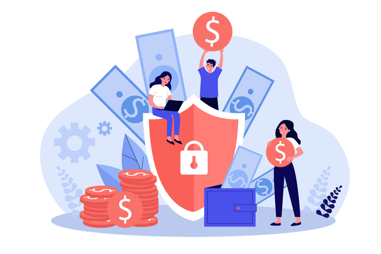money insurance concept stock illustration